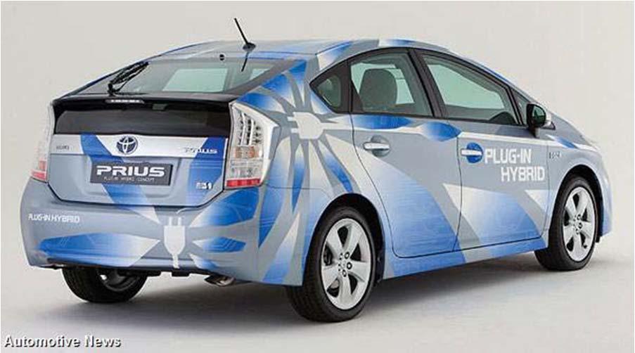 Plug In Hybrid Electric Vehicles (PHEV) Toyota is testing a fleet of 150 PHEVs.