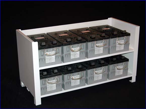 These Battery Racks offer the versatility of mounting various battery sizes, but can also accommodate a variety of electrical components such as inverters and charge controllers.
