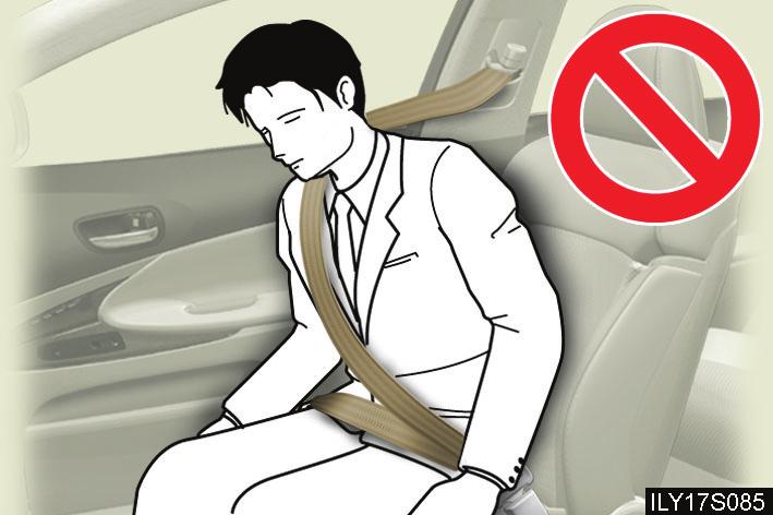 Do not drive the vehicle while the driver or passenger have items