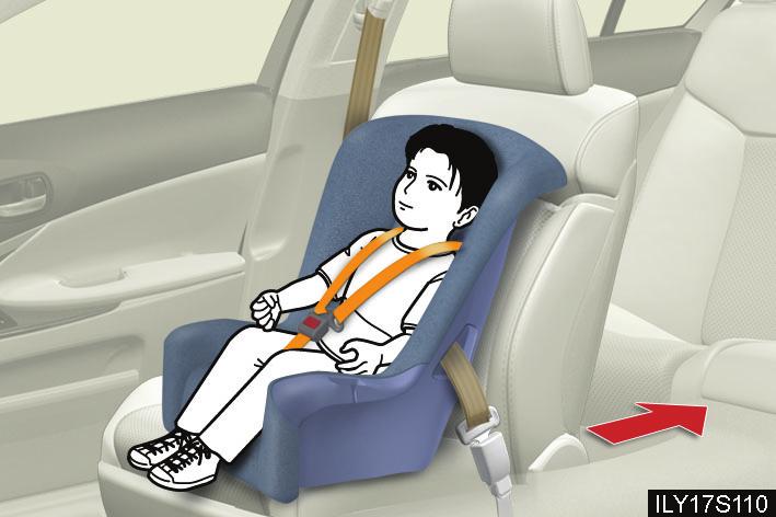 When installing a child restraint system Follow the directions given in the child restraint system installation manual and fix the child restraint system securely in place.
