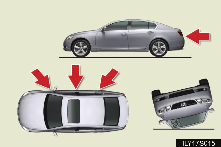 Hitting a curb, edge of pavement or hard surface Falling into or jumping over a deep hole Landing hard or vehicle falling Types of collisions that may not deploy the SRS airbag (front airbags) The