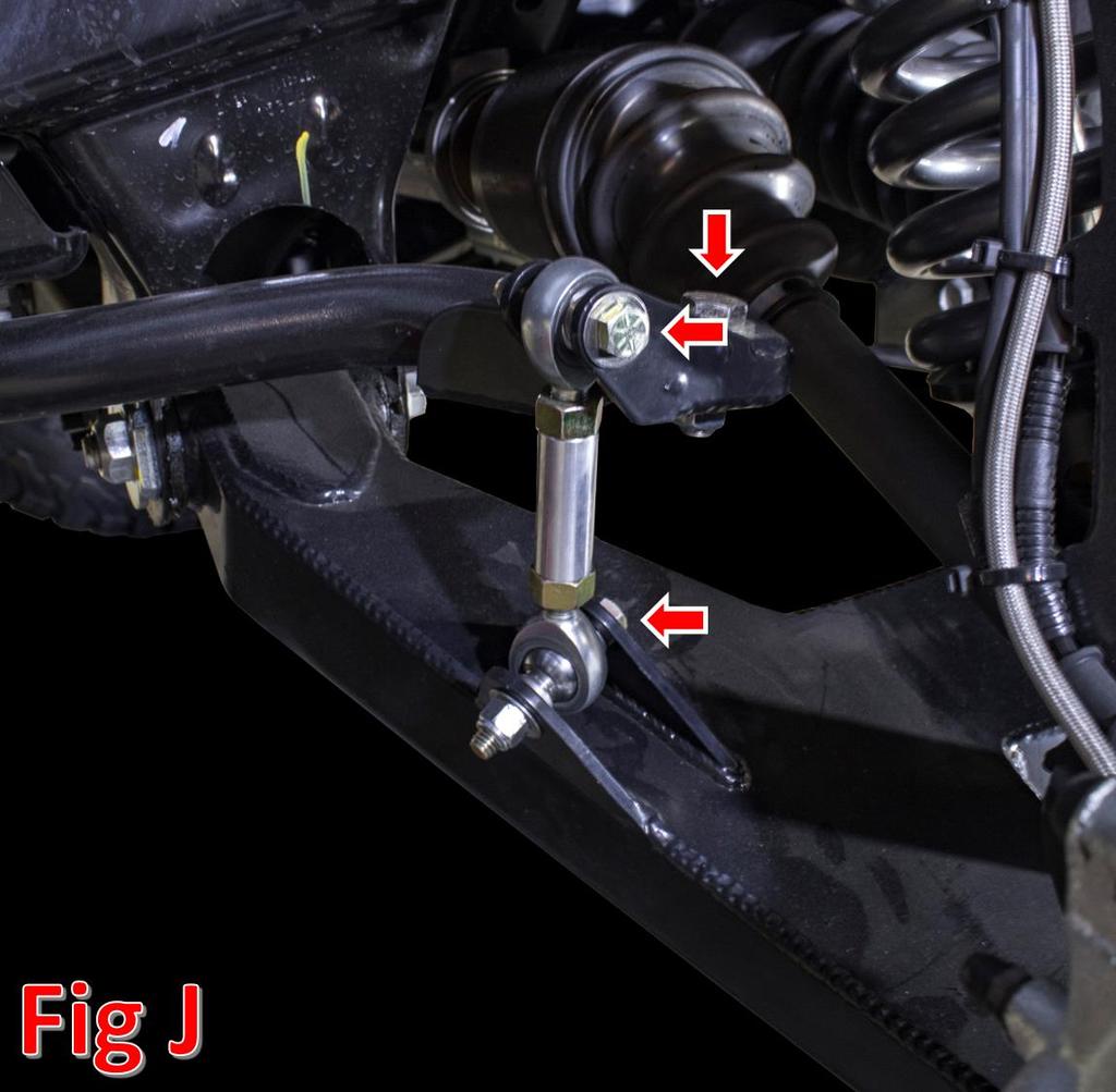 Then, set the assembled sway bar end links in place.