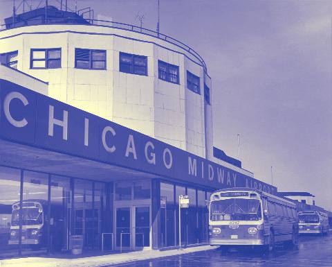 Chicago s Midway Airport has undergone massive expansion and renovation in recent years, but even in 1972, an improvement was made when CTA rerouted its 54B South Cicero buses to provide direct
