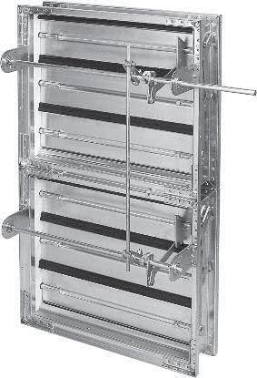 CONTROL DAMPER OPTIONS VERTICAL INTERCONNECTION OF DAMPER SECTIONS: OPTION CODE VCK VERTICAL INTERCONNECTION KIT Nailor 1000, 1100 and 2000 Series control dampers that are two sections in height
