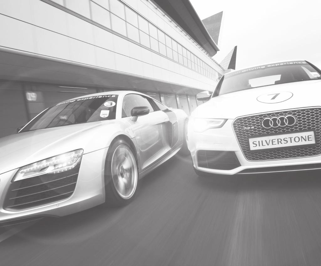 5 Audi Driving Experience Vehicle line-up: The ultra-responsive RS3 Sportback The dynamic RS6 Avant The adrenaline-inducing R8 V10 plus Hot breakfast and 2 course buffet lunch Refreshments Souvenir