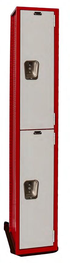 (Optional For Other Locker Types) SOLID, DOORS WITH VENTED TOP AND BOTTOM FLANGES Standard for Marquis Protector Fully-Framed lockers.
