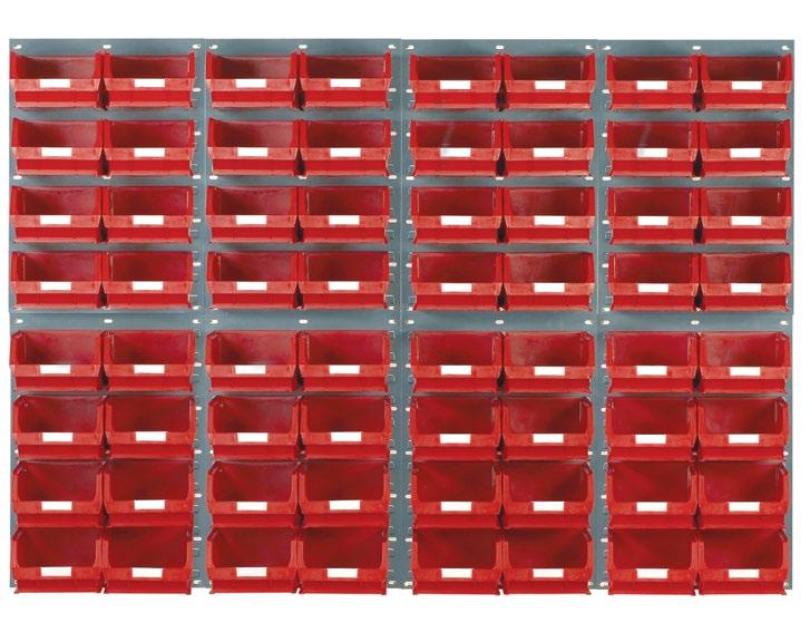 Topstore - 2 Panels high x 4 Panels wide (H 1282 x W 1828mm) TC Bin Kits 192 x TC2 Blue Bins 010225B 192 x TC2 Red Bins 010225R 8 314.01 96 x TC3 Blue Bins 010226B 96 x TC3 Red Bins 010226R 8 324.
