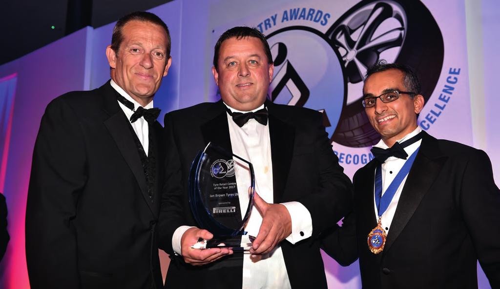 NTDA TYRE INDUSTRY AWARDS 2017 NTDA TYRE INDUSTRY AWARDS 2017 Tyre Retail Centre of the Year Award WINNER 2017 From left to right award sponsor Pirelli s Sales Director Jason Sugden, Ian Brown and