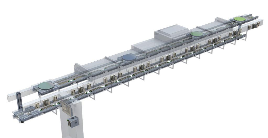 4 Linear Motion System An external non-contact motion system moves the wafers through the process chambers: The Rexroth LMS Linear Motion System features a simplified design which offers extremely