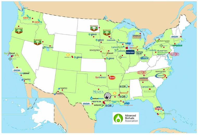 Recommendations Map of Members of the Advanced Biofuels Association 13