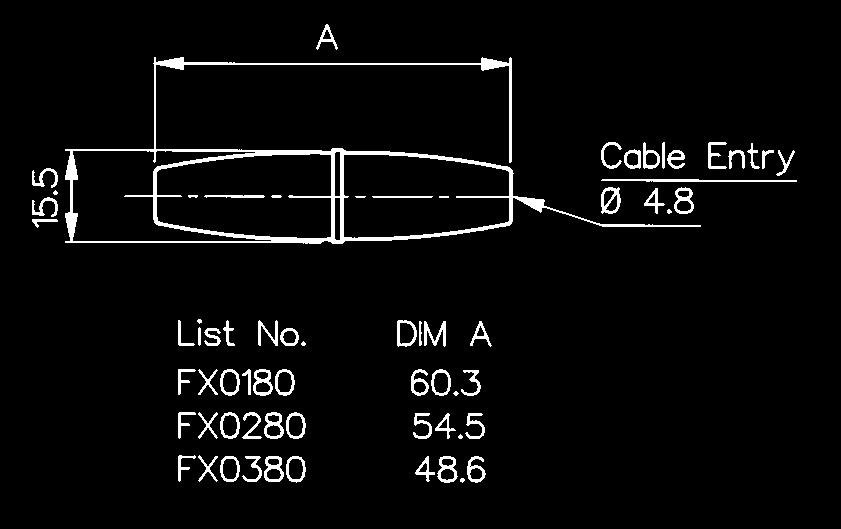 (250V where inaccessible inside equipment) >10 5 MΩ @ 500V d.c. 2kV (50z for 1 minute). 20 C to +90 C. Body: Polybutene.