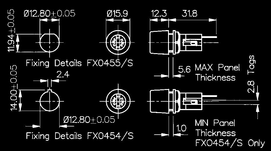 8 series tabs/solder tags. 2.8 series tabs/solder tags. 2.8 series tabs/solder tags. Max.