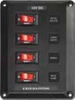 WATERPROOF PANELS BELOWDECK CIRCUIT BREAKER PANELS The integrated circuit breaker switch provides circuit protection and offers the ability to shut off the panel, preventing parasitic draw.