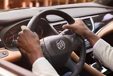 HEATED STEERING WHEEL LaCrosse keeps your hands warm even when temperatures drop, thanks to an available heated leather-wrapped steering wheel.