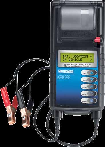 MDX-300 Series Battery & Electrical System Analyzer Battery & Electrical System Analyzers 2 Battery Conductance and Electrical System Analyzer with Integrated Printer Complete with an integrated