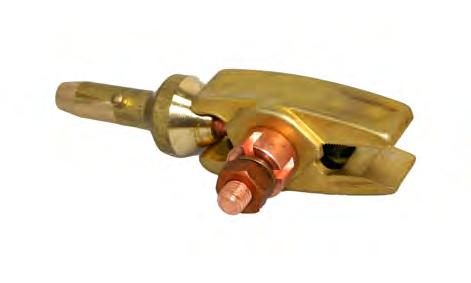 Conductor Connection Clamps screwed clamps for flat conductors Pointed Clamp The clamping parts are closed by tightening the cone which is mounted on a threaded spindle One clamping part has fine