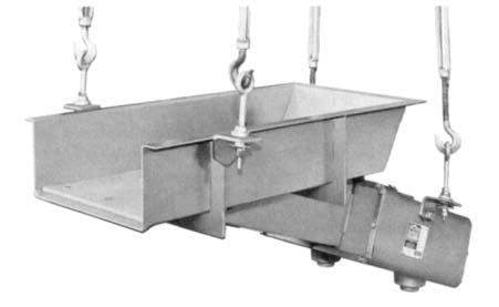 Installation MOUNTING This Eriez heavy duty suspended type Feeder may be mounted in any of the following ways: SUSPENSION MOUNTING (See Figure 1 ) Suspend front and rear of Feeder from cables