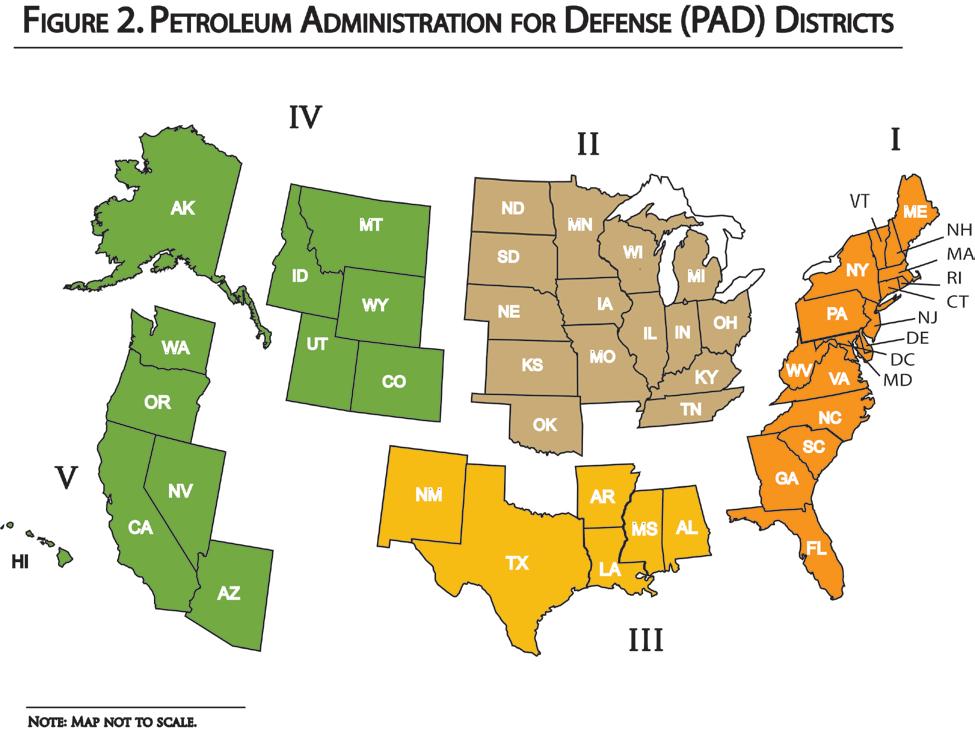 August 2017 Appendix A Petroleum Administration for Defense Districts