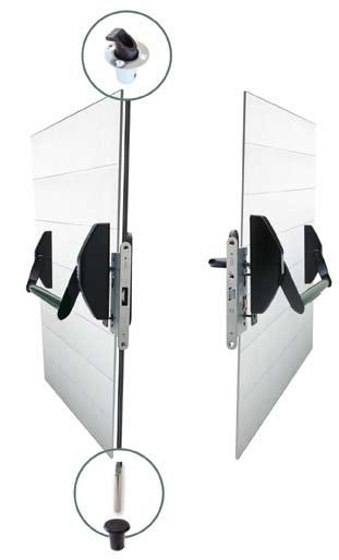Mortice. Double doors EN 1125 certificate for 1970 + CF32 configuration 3 7 6 B 1 3 2 2 A C Active leaf Use a 1970 model panic device with 9 mm follower + CF60 lock + outside accessory.