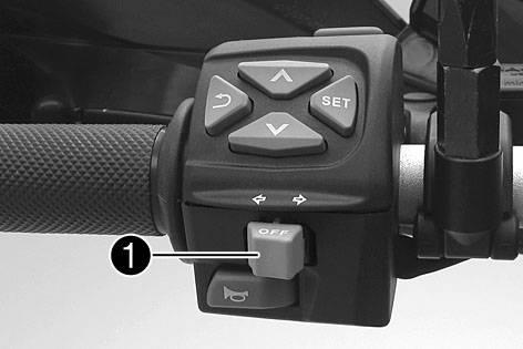 11 6.4.5 Turn signal switch The turn signal switch is fitted on the combination switch on the left. Possible states Turn signal off Push the turn signal switch toward the switch housing.