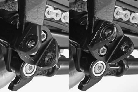 8 ERGONOMICS 72 Remove screws. M00645-10 Adjust the footrest bracket to the desired position.