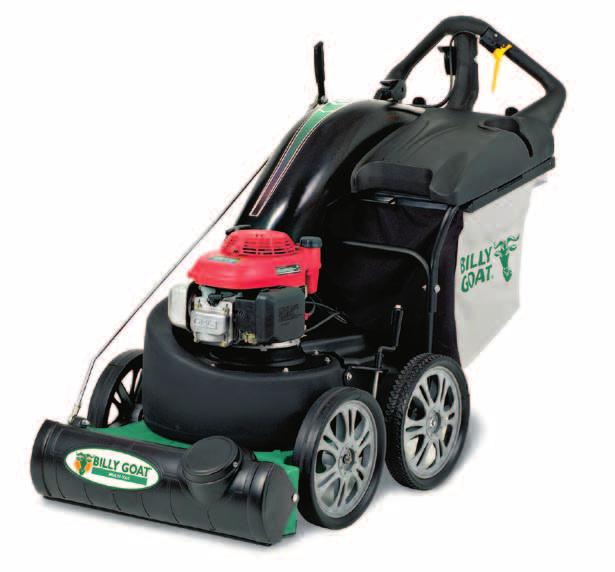 Industrial Duty Vacuums electric start available! Scan the QR code to see the video or visit www.billygoat.com. MV650H (Honda Push: Hard Surfaces) MV650SPH/MV600SPE* (Self-Propelled: Turf.