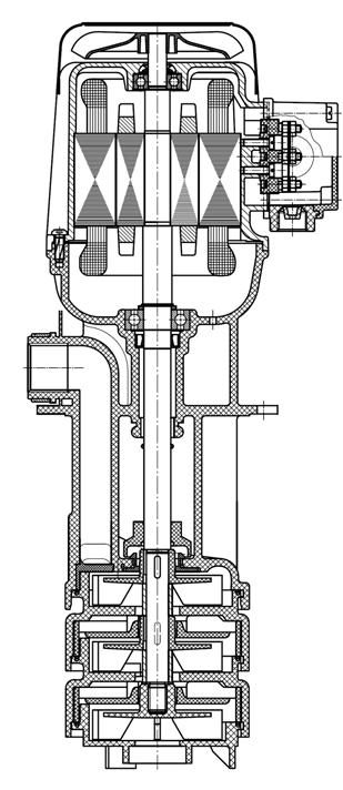 4. Design and function Page 16 4.3 PRT / PRA / HCT The adjacent figure shows the basic structure of the PRT / PRA / HCT pump series. The pumps are utilized in suction operation.