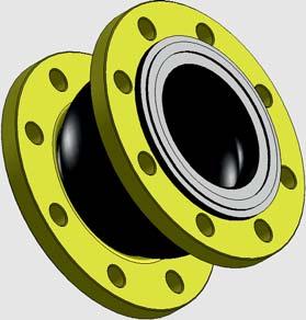 ubber expansion joints with swivel flanges type GKA Connection dimensions of flanges: according to STN EN 1092-1, 10,16 Material of flanges : carbon steel, galvanized, hot-dip galvanized On request