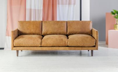 GREEN Bethnal Green 3 Seater in Heritage Leather Tan 1,333