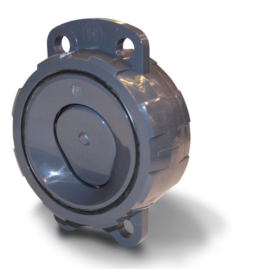WCV Series Full Pattern Wafer Check Valve 2" To 8" PVC and CPVC The new patent-pending WCV Series Full Pattern Wafer Check Valve features a robust thermoplastic construction with industry leading