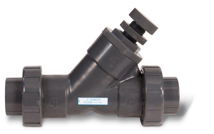 Sticking SW SERIES SWING CHECK VALVES Available in PVC, CPVC and GFPP Size Range 3" 8" For Horizontal and Vertical Installations Two-in-One Seat
