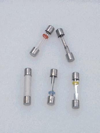 Fig. 3.1.21 Glass Fuse Fig. 3.1.22 Plastic Fuse Fuses Fuses are the most common circuit protectors. A fuse is made of a thin metal strip or wire inside a holder made of glass or plastic.