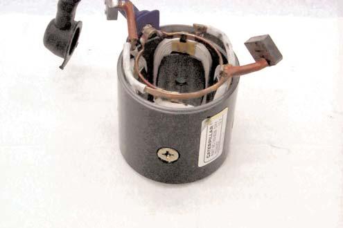 A starter armature consists of the armature shaft, armature core, commutator and armature windings (wire loops). The starting motor shaft supports the armature as it spins inside the starter housing.