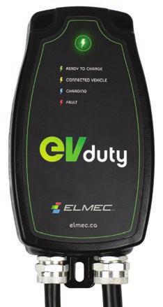 THE EVDUTY BRAND EVduty is the commercial identity of the electric vehicle charging products manufactured by Elmec. The first product developed was a level 2 (240V) charging station.