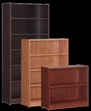 storage Bookcases PL Laminate Bookcases Features commercial grade laminated shelving and