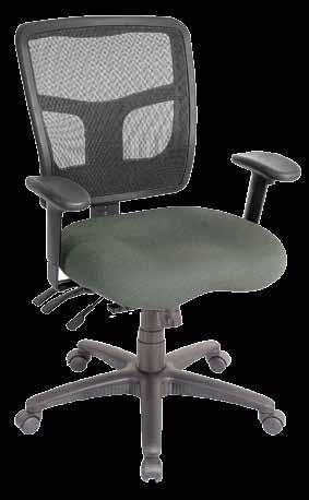 CoolMesh seating CoolMesh Synchro High Back With Arms Available in Black Mesh with Black, Latte, Basil or Navy CoolMesh Fabric Seat. Model No. 7701SNS/7700F with black nylon base.