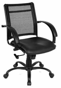 Available with stylish fixed loop arms or height and width adjustable post arms. Mani-Chord Mesh Executive High-Back With Arms Model No. 9101/270AK Synchro-tilt Mechanism.
