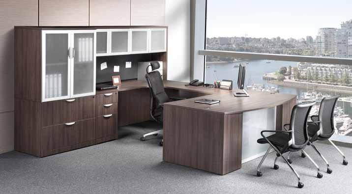 The Executive Laminate Series components are fully compatible with our popular PL Laminate Series for added versatility and flexibility. Greenguard certified for a healthier environment.