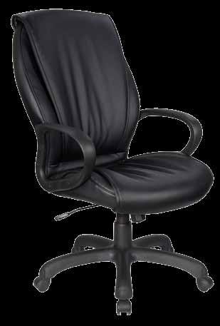 seating Executive Dakota High Back With Arms Model No. 10411 Available in Black Leathertek.