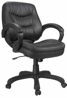 List $289 Lexus High Back With Arms Model No. 10711 Available in Black Top Grain Leather.