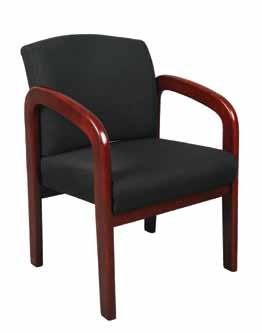 Milano Series Milano Guest Chair Model No. JL1450 Available in Cherry & Mahogany with Black Fabric.