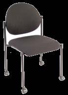Capri Stackable Guest Chair with Arms Model No. 2894TG Available in Black #C510 Fabric with Titanium Frame.