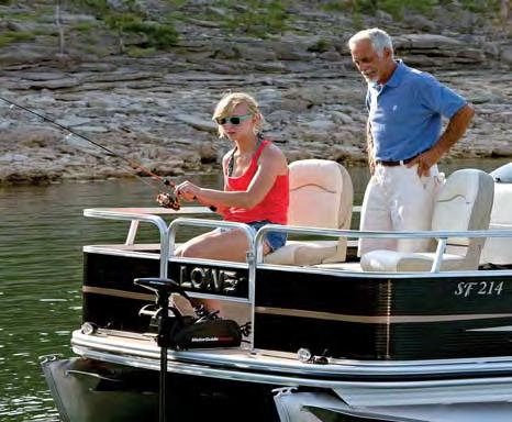 On the SF 234, 214 and 194 models, four pedestal fishing seats, a bow aerated livewell