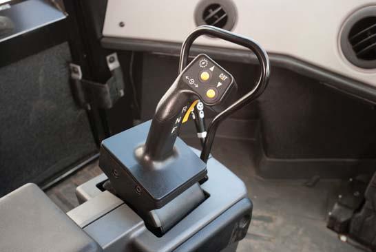 Achieve precise positioning for easy steering in tight areas with 43 degrees each way of steering articulation.
