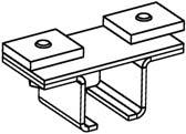 81 Track Hanger Clamp Assembly One required for each cross arm support bracket for each track run. 5 spacing.