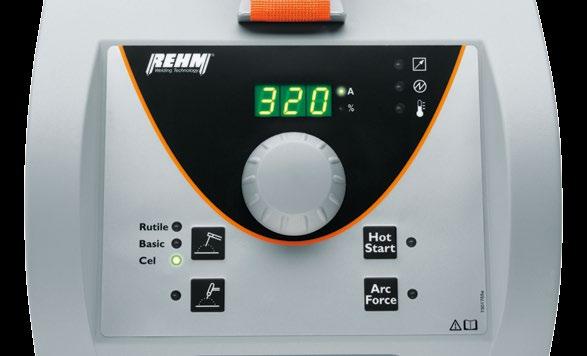 93 BOOSTER.PRO 250/320 Electrode inverter BOOSTER.PRO 250/320 PANEL 1. Digital display 2. Shock-resistant R-Drive knob for setting the welding current, as well as the Hot Start and Arc Force values 3.