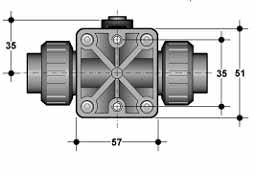 The dimensions of the valve body and connections remain the same.