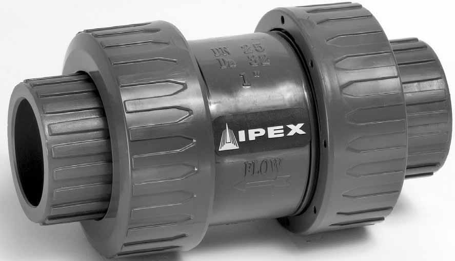 VB SERIES BALL CHECK VALVES IPEX VB Ball Check Valves are a simple solution for smaller diameter plastic piping systems.