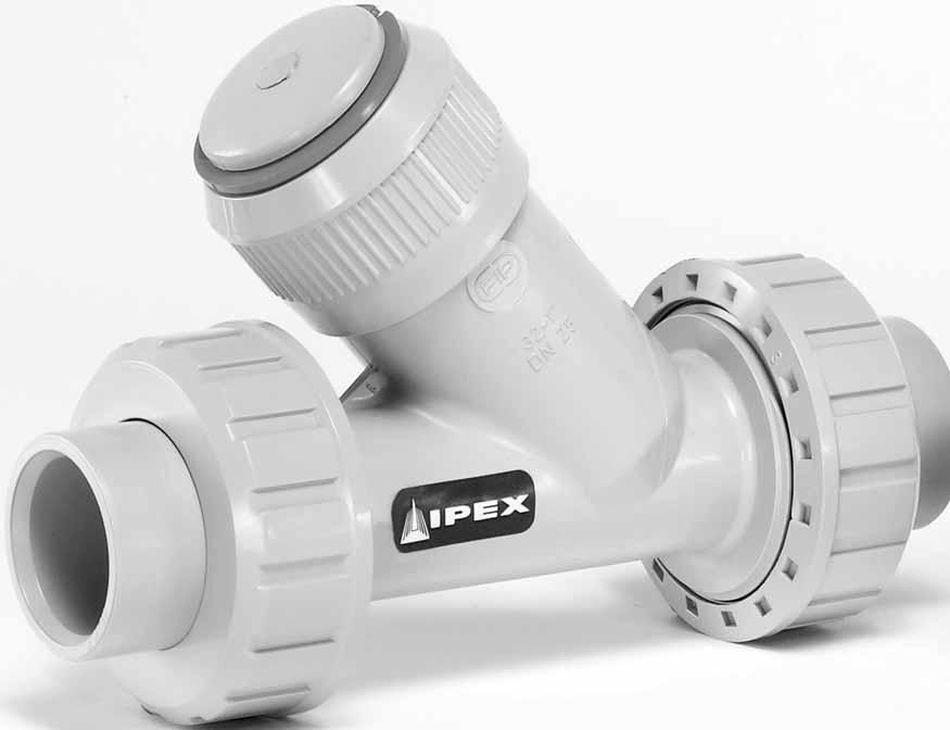 SECTION SIX: SPECIALTY VALVES RV SERIES SEDIMENT STRAINERS IPEX RV Sediment Strainers protect critical pipeline components by removing solids and suspended impurities.