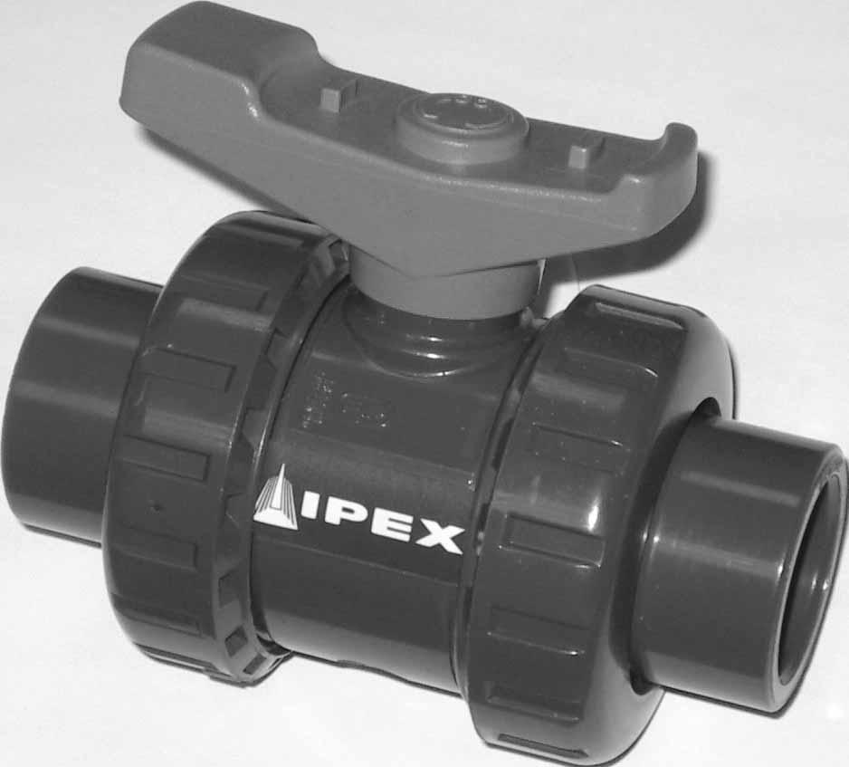 VE SERIES BALL VALVES IPEX VE Series Ball Valves are ideal for light industrial and water applications.